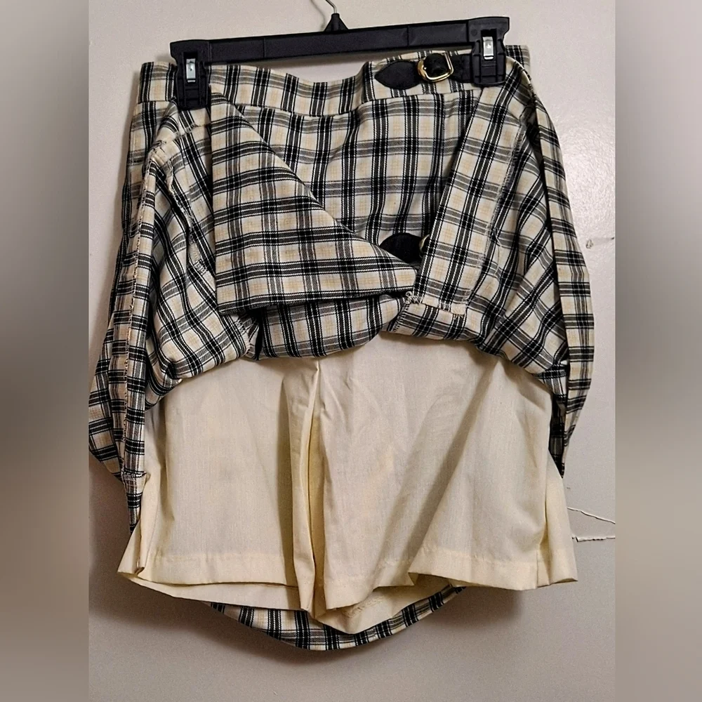 Nordstrom Vintage Plaid Kilt Styled Skort